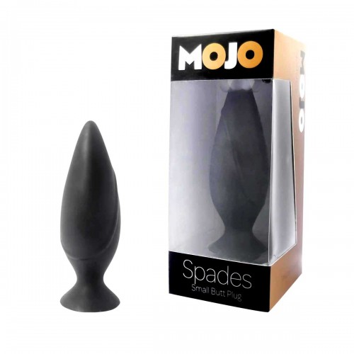 Черная большая анальная пробка Mojo Spades Large Butt Plug - 12 см. в Муроме