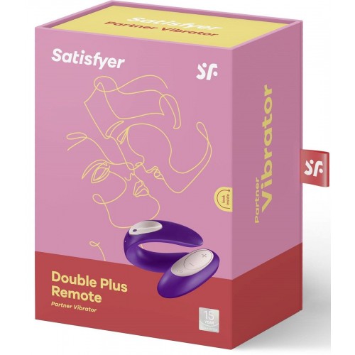 Фиолетовый вибратор для пар Satisfyer Double Plus Remote с пультом ДУ в Муроме